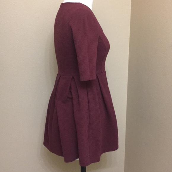 Like new Jack Wills maroon casual dress 3/4 sleeve - Picture 4 of 9